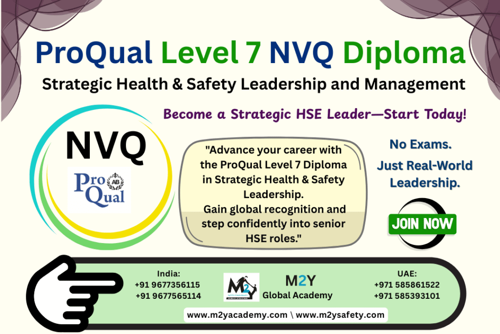ProQual Level 7 NVQ Diploma in Strategic Health & Safety Leadership